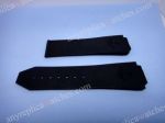 Hublot Strap Replacement: Hublot Geneve Black Smooth Rubber Band 22mm